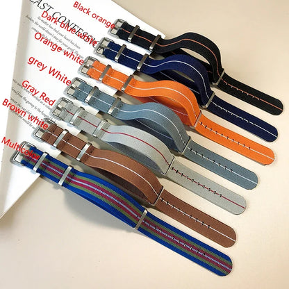Motorola Moto French Parachute Nylon Watch Band Elastic Military Strap