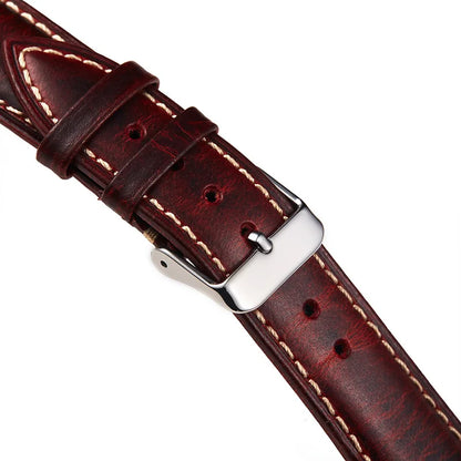 Motorola Moto Oil Wax Leather Watch Band - Cowhide Quick Release Straps