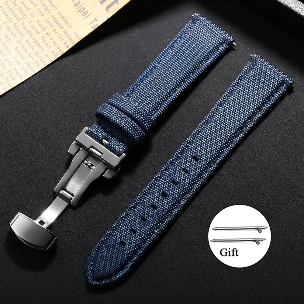 Motorola Moto Watch Bands Quick Release Sailcloth Nylon Strap Bracelet
