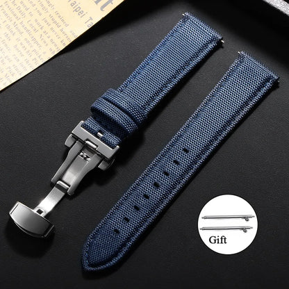 Motorola Moto Watch Bands Quick Release Sailcloth Nylon Strap Bracelet
