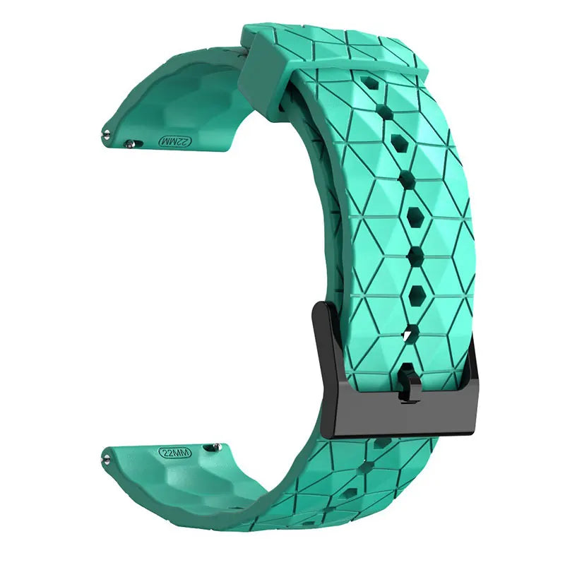 Motorola Moto Silicone Sport Watch Band Football Pattern Quick Release Strap
