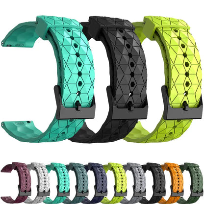 Motorola Moto Silicone Sport Watch Band Football Pattern Quick Release Strap