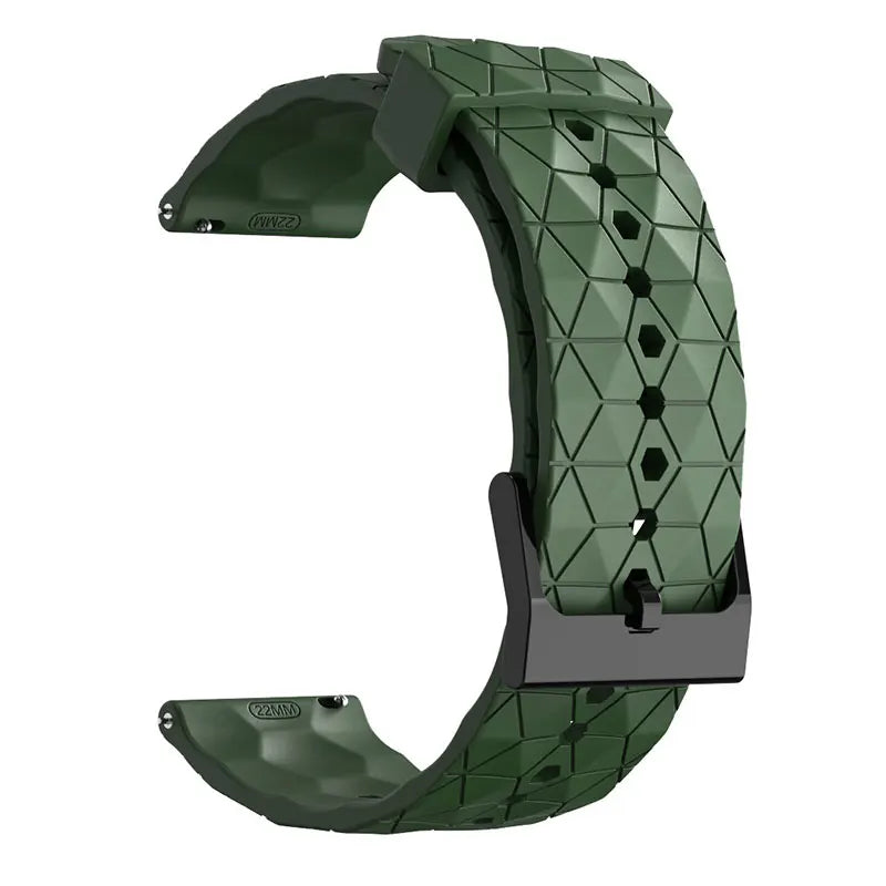 Motorola Moto Silicone Sport Watch Band Football Pattern Quick Release Strap