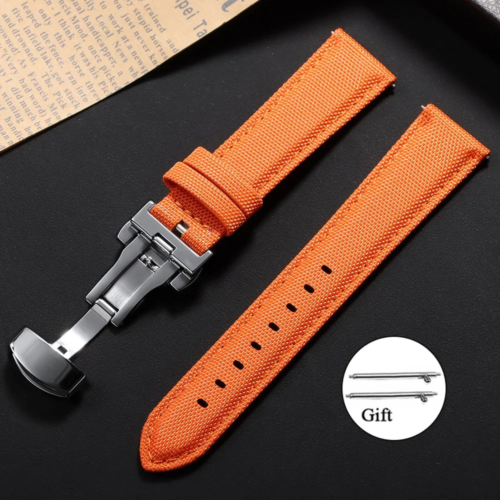 Motorola Moto Watch Bands Quick Release Sailcloth Nylon Strap Bracelet