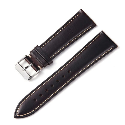 Motorola Moto Oil Wax Leather Watch Band - Cowhide Quick Release Straps