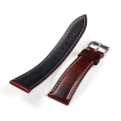 Motorola Moto Oil Wax Leather Watch Band - Cowhide Quick Release Straps
