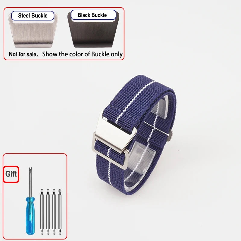 Motorola Moto Elastic Nylon Watch Band - Quick Release Parachute Strap