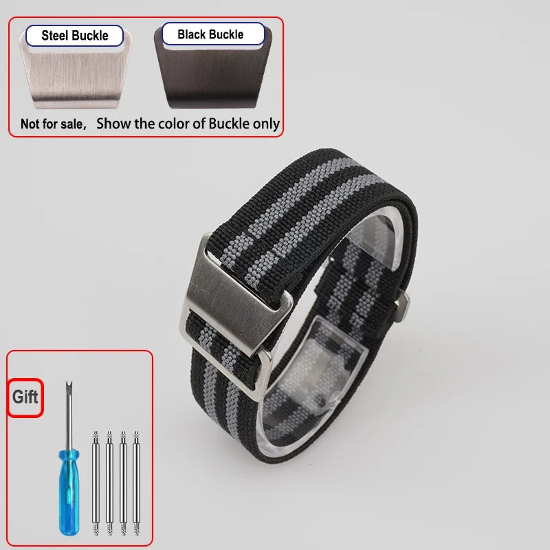 Motorola Moto Elastic Nylon Watch Band - Quick Release Parachute Strap