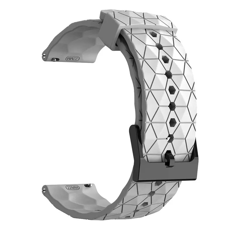 Motorola Moto Silicone Sport Watch Band Football Pattern Quick Release Strap