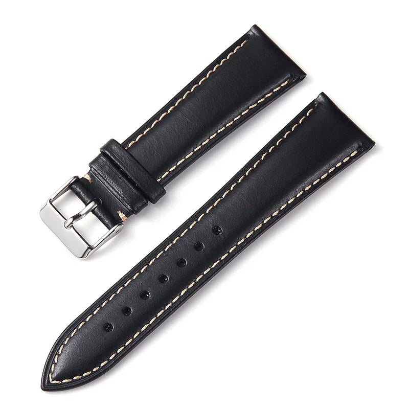 Motorola Moto Oil Wax Leather Watch Band - Cowhide Quick Release Straps