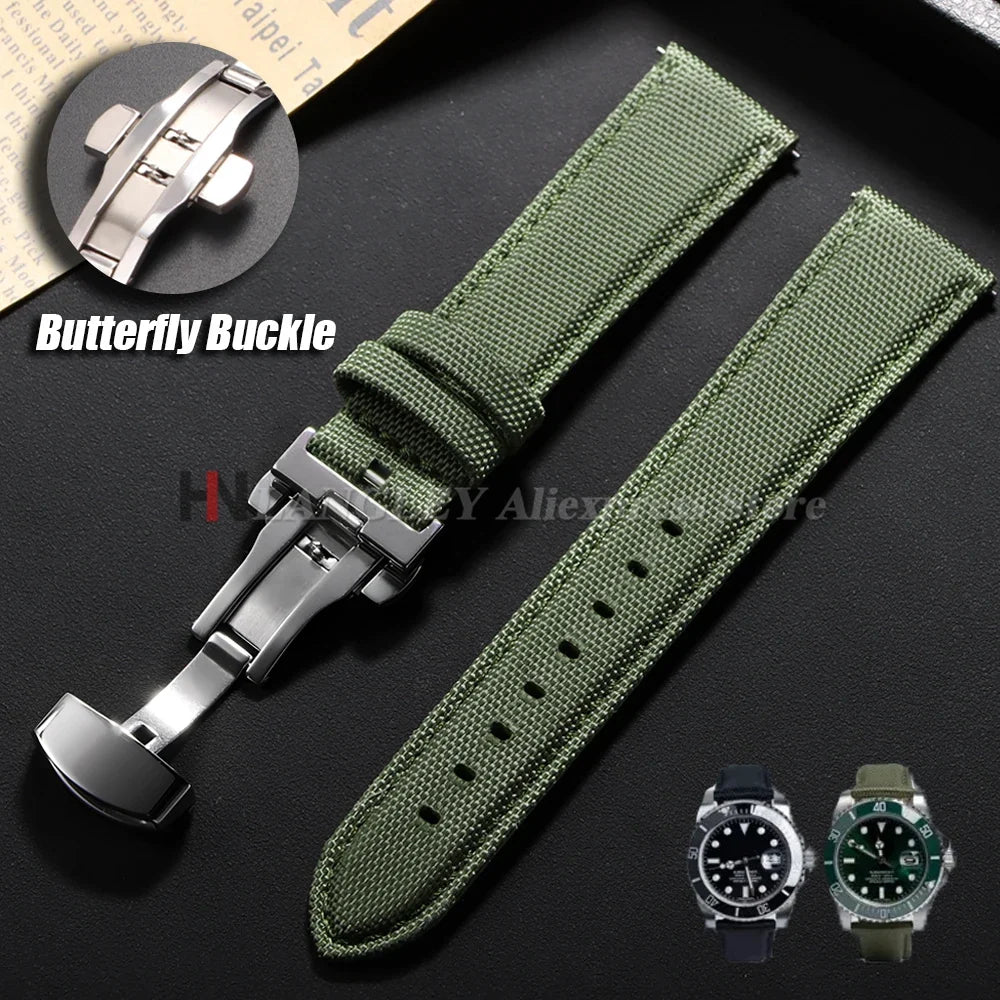 Motorola Moto Watch Bands Quick Release Sailcloth Nylon Strap Bracelet