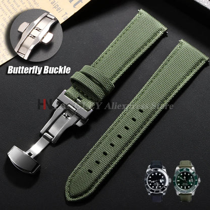 Motorola Moto Watch Bands Quick Release Sailcloth Nylon Strap Bracelet