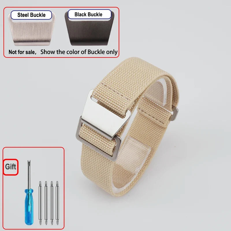 Motorola Moto Elastic Nylon Watch Band - Quick Release Parachute Strap