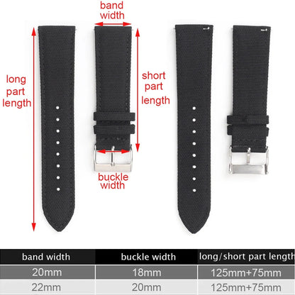 Motorola Moto Nylon Quick Release Watch Band Sailcloth Strap