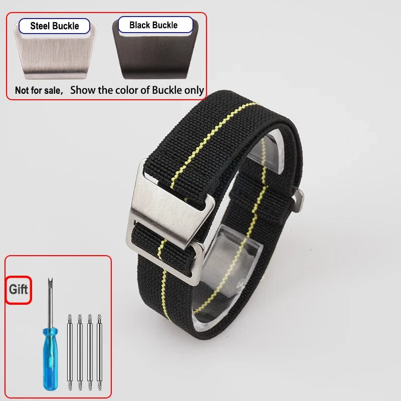Motorola Moto Elastic Nylon Watch Band - Quick Release Parachute Strap