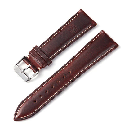 Motorola Moto Oil Wax Leather Watch Band - Cowhide Quick Release Straps
