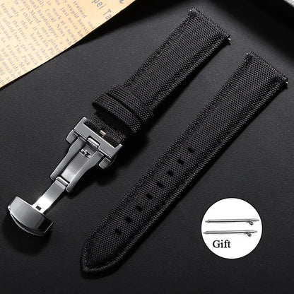 Motorola Moto Watch Bands Quick Release Sailcloth Nylon Strap Bracelet