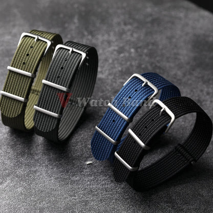 Motorola Moto Ribbed Nylon Fabric Watch Band - Durable Quick Release Strap