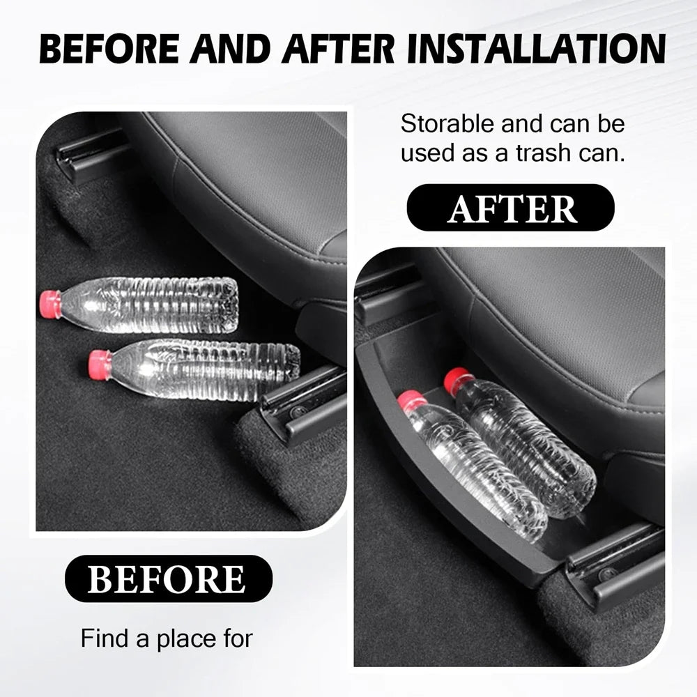 For Tesla New Model Y 2025 Juniper Launch Under Seat Storage Box Case Car Seat Organizer Vehicle Underseat Drawer Tray Accessory