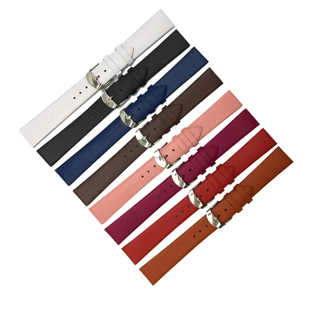 Motorola Moto Genuine Leather Watch Band Strap with Silver Pin Buckle