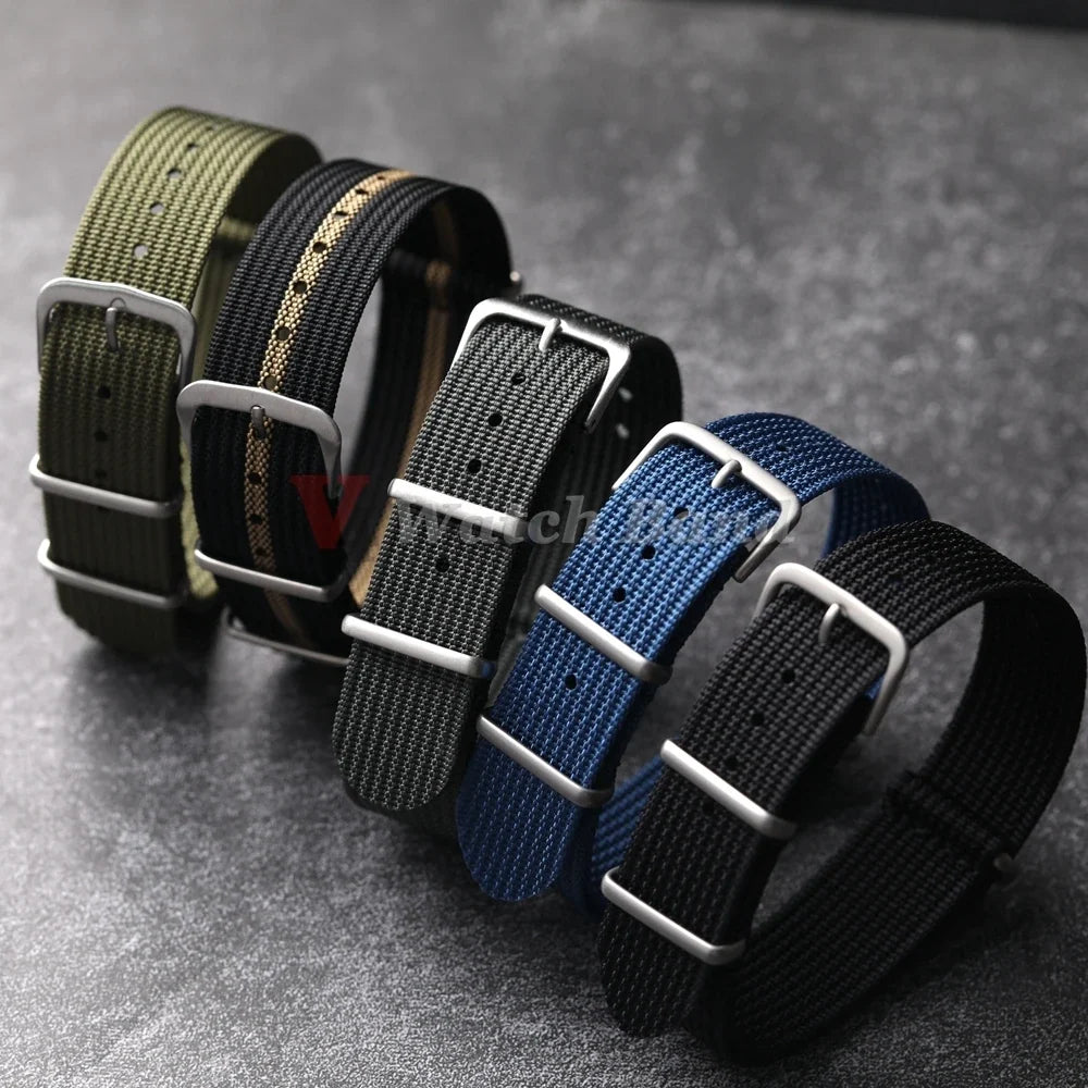 Motorola Moto Ribbed Nylon Fabric Watch Band - Durable Quick Release Strap