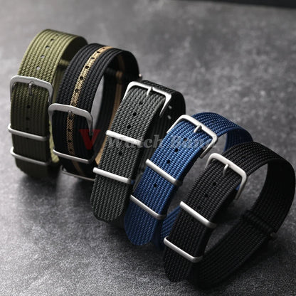 Motorola Moto Ribbed Nylon Fabric Watch Band - Durable Quick Release Strap