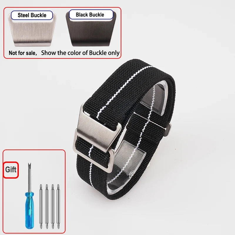 Motorola Moto Elastic Nylon Watch Band - Quick Release Parachute Strap