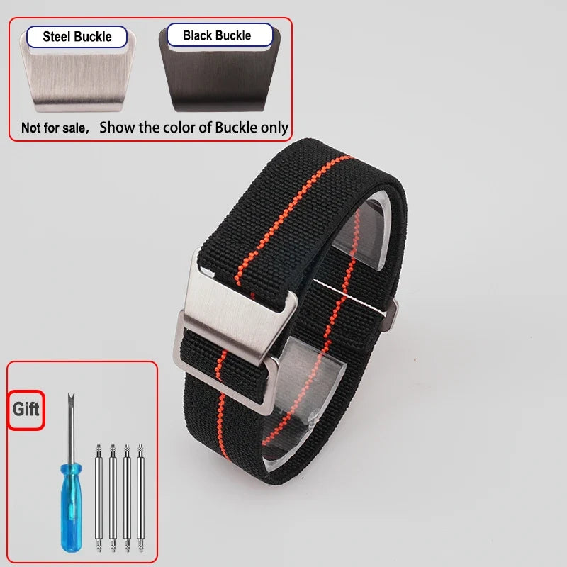 Motorola Moto Elastic Nylon Watch Band - Quick Release Parachute Strap