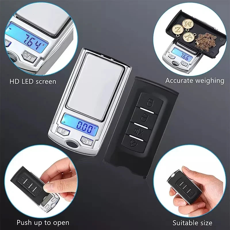 Mini Electronic Digital Pocket Scale 200g/0.01g | Key Style Precision Weighing Scale for Jewelry — photo 5 of 7
