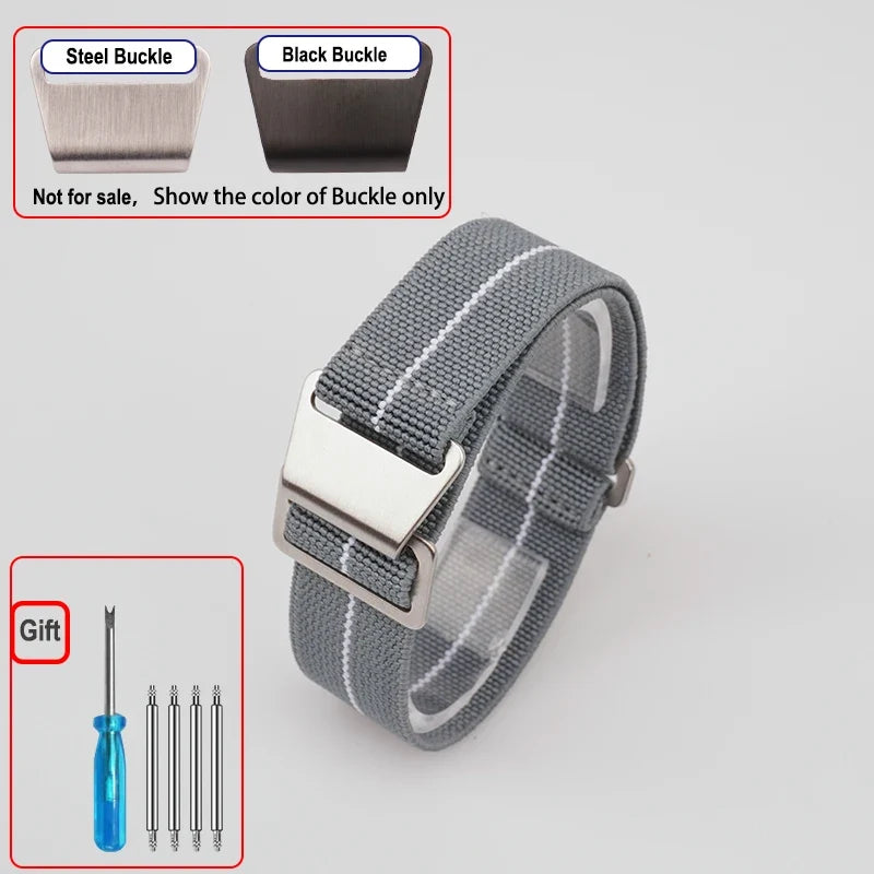 Motorola Moto Elastic Nylon Watch Band - Quick Release Parachute Strap