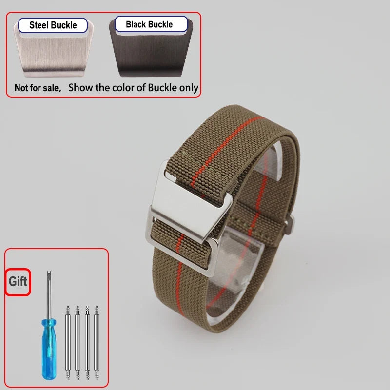 Motorola Moto Elastic Nylon Watch Band - Quick Release Parachute Strap