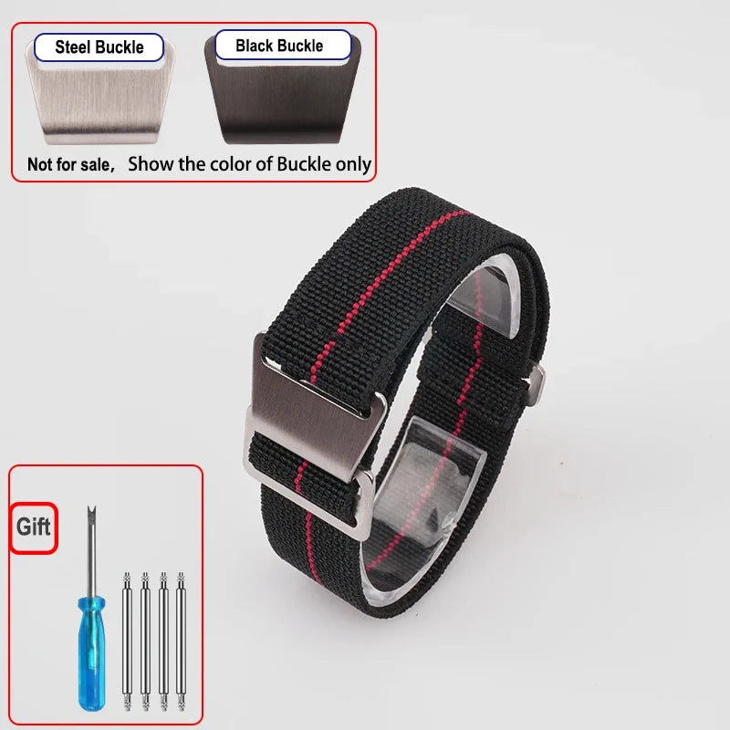 Motorola Moto Elastic Nylon Watch Band - Quick Release Parachute Strap