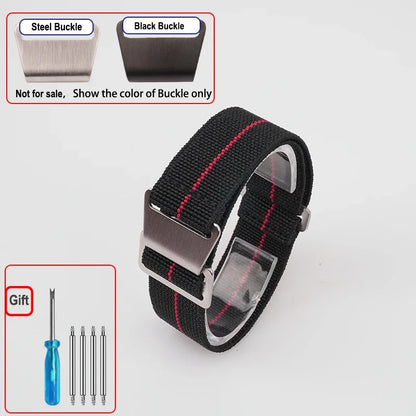 Motorola Moto Elastic Nylon Watch Band - Quick Release Parachute Strap