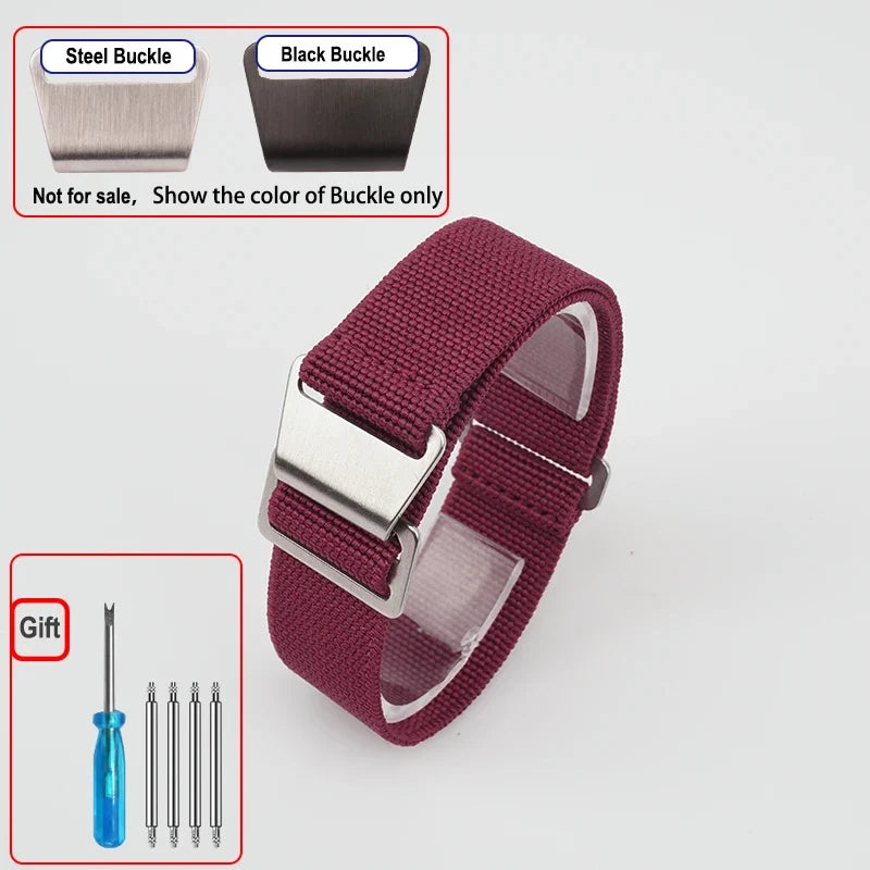 Motorola Moto Elastic Nylon Watch Band - Quick Release Parachute Strap