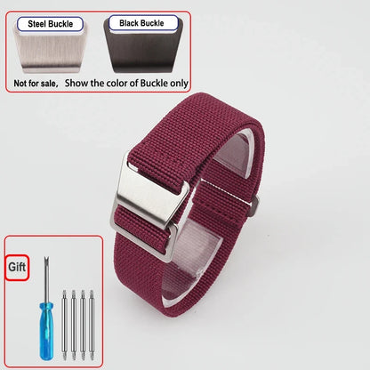 Motorola Moto Elastic Nylon Watch Band - Quick Release Parachute Strap
