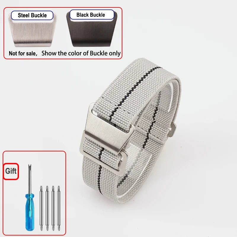 Motorola Moto Elastic Nylon Watch Band - Quick Release Parachute Strap