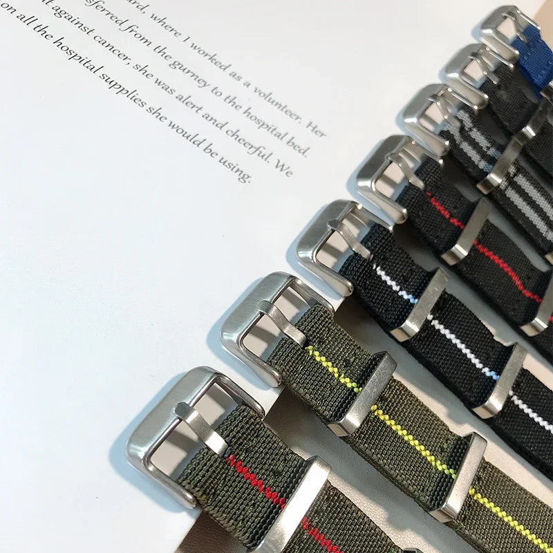 Motorola Moto French Parachute Nylon Watch Band Elastic Military Strap