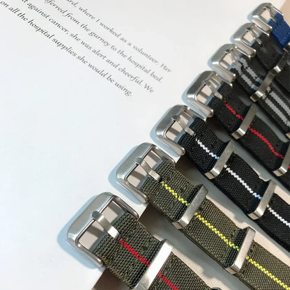 Motorola Moto French Parachute Nylon Watch Band Elastic Military Strap