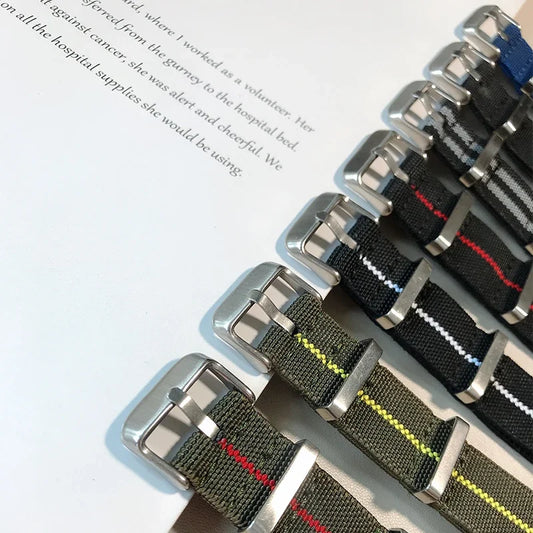 Motorola Moto French Parachute Nylon Watch Band Elastic Military Strap