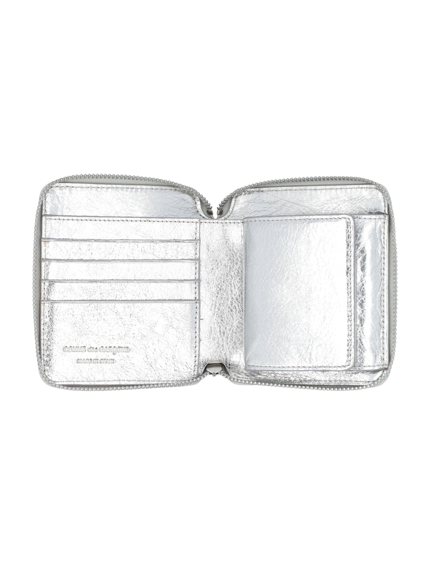 COMME DES GARÇONS WALLET Mini Metallic Zip Around Wallet - Small Leather Goods