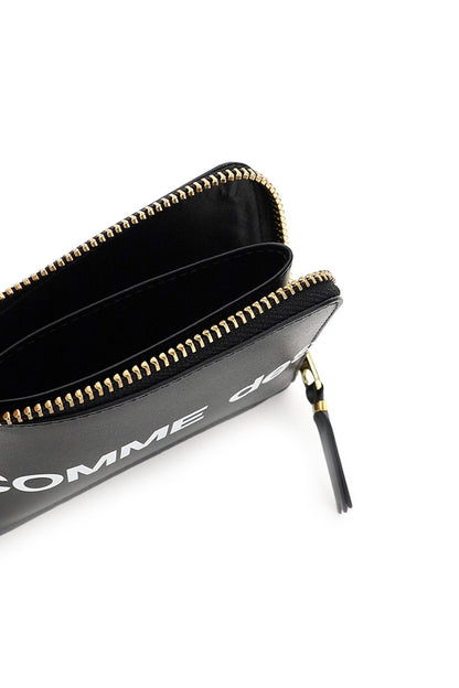 COMME DES GARÇONS WALLET Leather Mini Wallet with Top Zip Closure