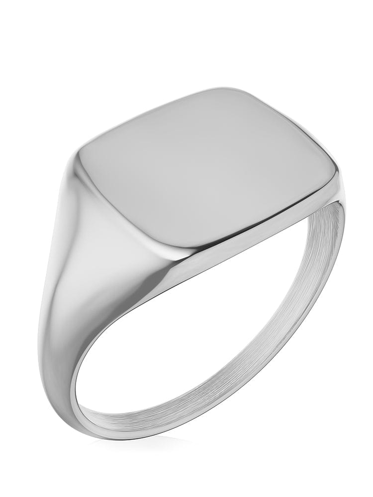 Silver Square Signet Rings (Polished)