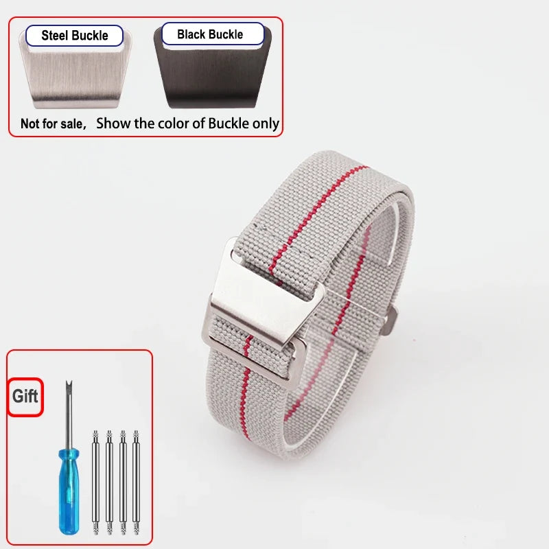 Motorola Moto Elastic Nylon Watch Band - Quick Release Parachute Strap