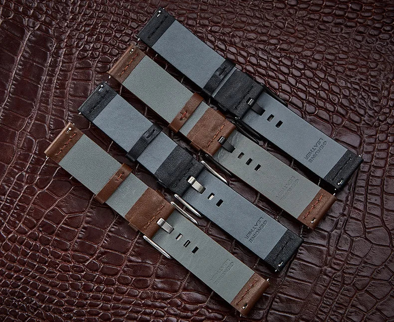 Motorola Moto Watch Bands - Quick Release Leather Smartwatch Straps