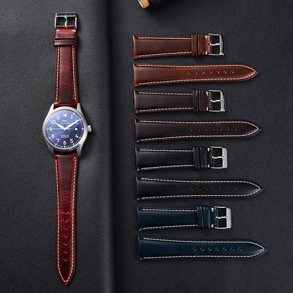 Motorola Moto Oil Wax Leather Watch Band - Cowhide Quick Release Straps