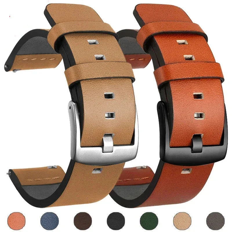 Motorola Moto Watch Bands - Quick Release Leather Smartwatch Straps