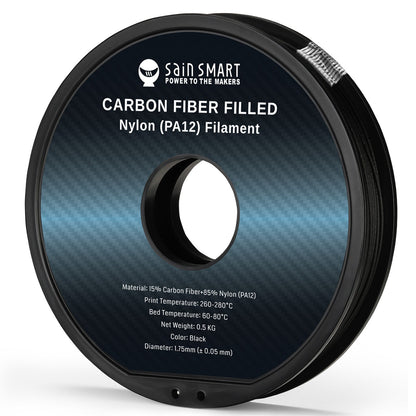 ePA12-CF 1.75mm Carbon Fiber Nylon Filament, 0.5kg, Accuracy +/- 0.05 mm, Black — photo 10 of 10