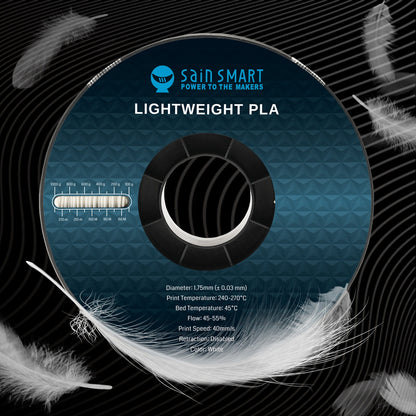 LW-PLA Filament, 1.75mm, Black & White, 1KG, Lightweight Low-Density Active Foaming PLA for 3D Print RC Planes Drone Parts — photo 9 of 10
