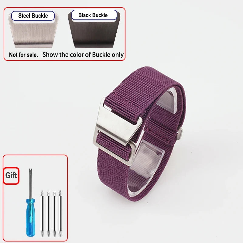 Motorola Moto Elastic Nylon Watch Band - Quick Release Parachute Strap
