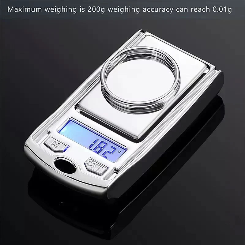 Mini Electronic Digital Pocket Scale 200g/0.01g | Key Style Precision Weighing Scale for Jewelry — photo 2 of 7